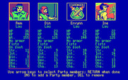 Scavengers of the Mutant World for IBM PC/Compatibles - Putting your party together...
