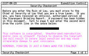 Scavengers of the Mutant World for IBM PC/Compatibles - Copy protection screen.