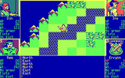 Scavengers of the Mutant World for IBM PC/Compatibles - Mountains and a river form a path...