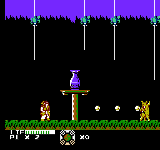 Master Chu and the Drunkard Hu NES / Famicom Screenshot: The first end of level boss.