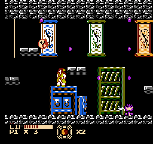 Master Chu and the Drunkard Hu NES / Famicom Screenshot: Those purple opponents shoot a lot of projectiles!