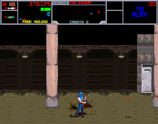 NARC Arcade Screenshot: Giant bugs begin to arrive...