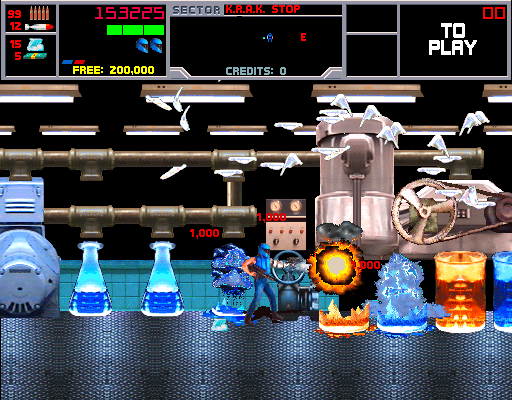 NARC Arcade Screenshot: Let's blow some stuff up...