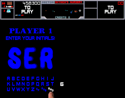 NARC Arcade Screenshot: A new high score!