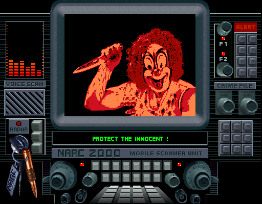 NARC Arcade Screenshot: Protect the innocent!