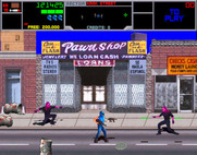 NARC for Arcade - Shoot out in front of the pawn shop...