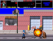 NARC for Arcade - Using rockets to blow up some opponents...
