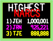 NARC for Arcade - Top scores.