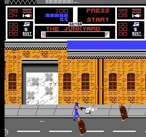 NARC NES / Famicom Screenshot: Blasting some enemies...