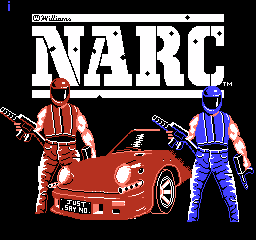 NARC NES / Famicom Screenshot: Title screen.