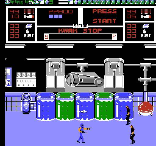 NARC NES / Famicom Screenshot: Infiltrating some sort of factory...