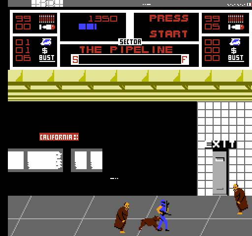 NARC NES / Famicom Screenshot: Watch out for the attack dogs!