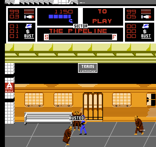 NARC NES / Famicom Screenshot: That's one guy busted! More to go...