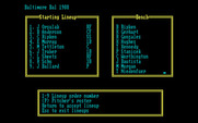 Strat-O-Matic Computer Baseball for IBM PC/Compatibles - Setting up the starting lineup.