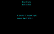 Strat-O-Matic Computer Baseball for IBM PC/Compatibles - There are a number of other game options, such as the super advanced option...