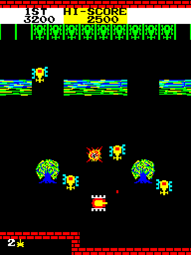 No Man's Land Arcade Screenshot: One tank down, more to go...