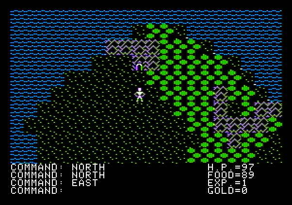 Ultima Apple II Screenshot: Entrance to another dungeon...