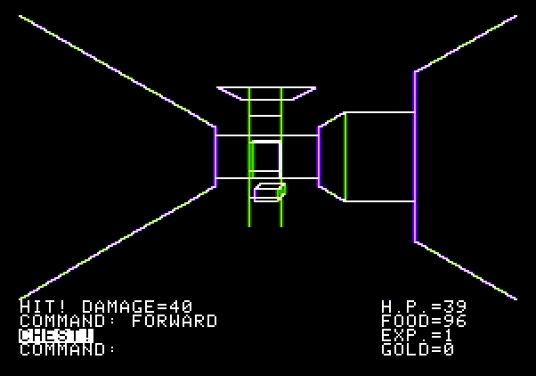 Ultima Apple II Screenshot: Found a chest!