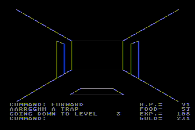 Ultima Atari 8-bit Screenshot: That looks like a trap in the floor...