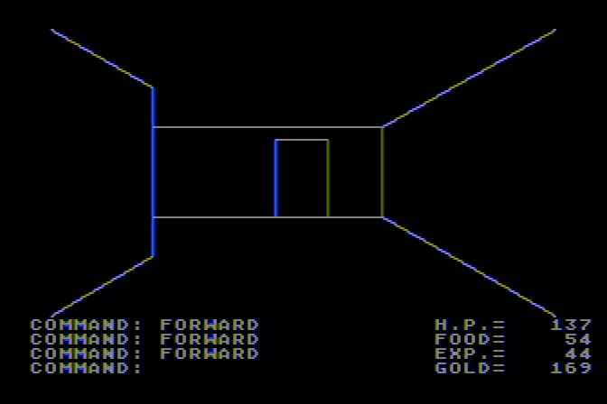 Ultima Atari 8-bit Screenshot: Exploring...