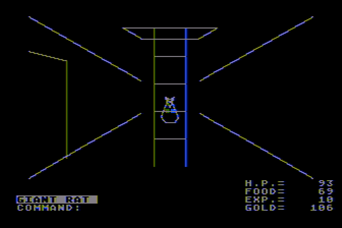Ultima Atari 8-bit Screenshot: Entering a dungeon...