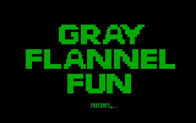 Executive Suite IBM PC/Compatibles Screenshot: Gray Flannel Fun presents...