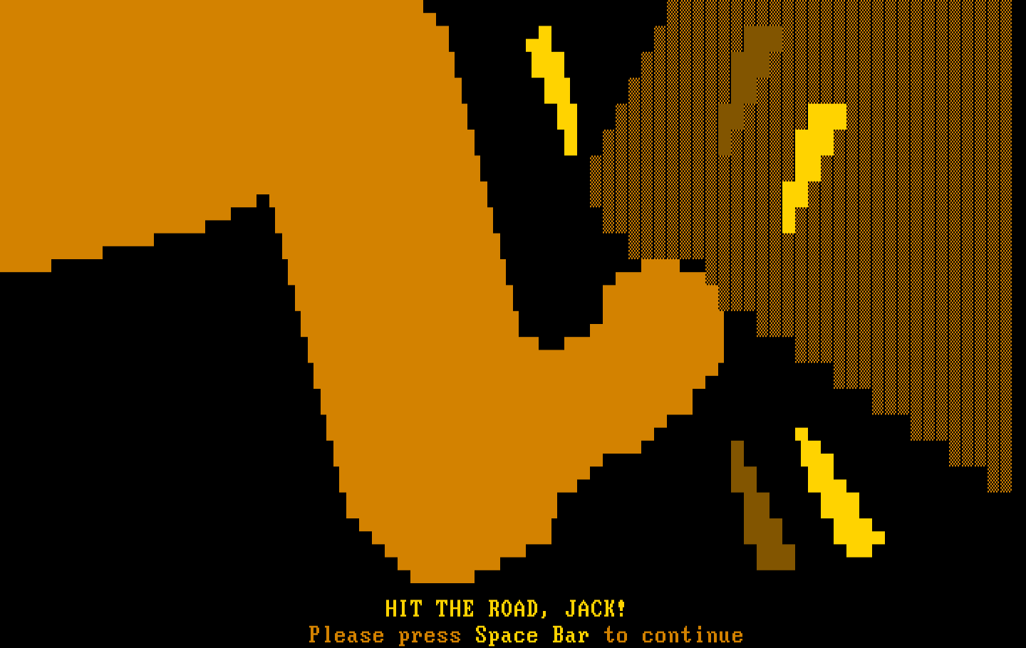 Executive Suite IBM PC/Compatibles Screenshot: Hit the road, Jack!