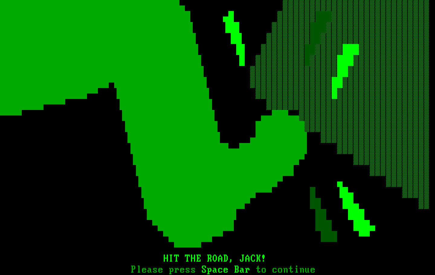 Executive Suite IBM PC/Compatibles Screenshot: Hit the road, Jack!