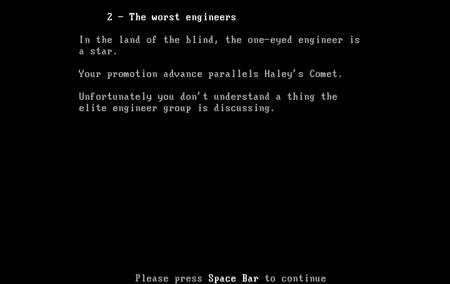 Executive Suite IBM PC/Compatibles Screenshot: Making some poor decisions...