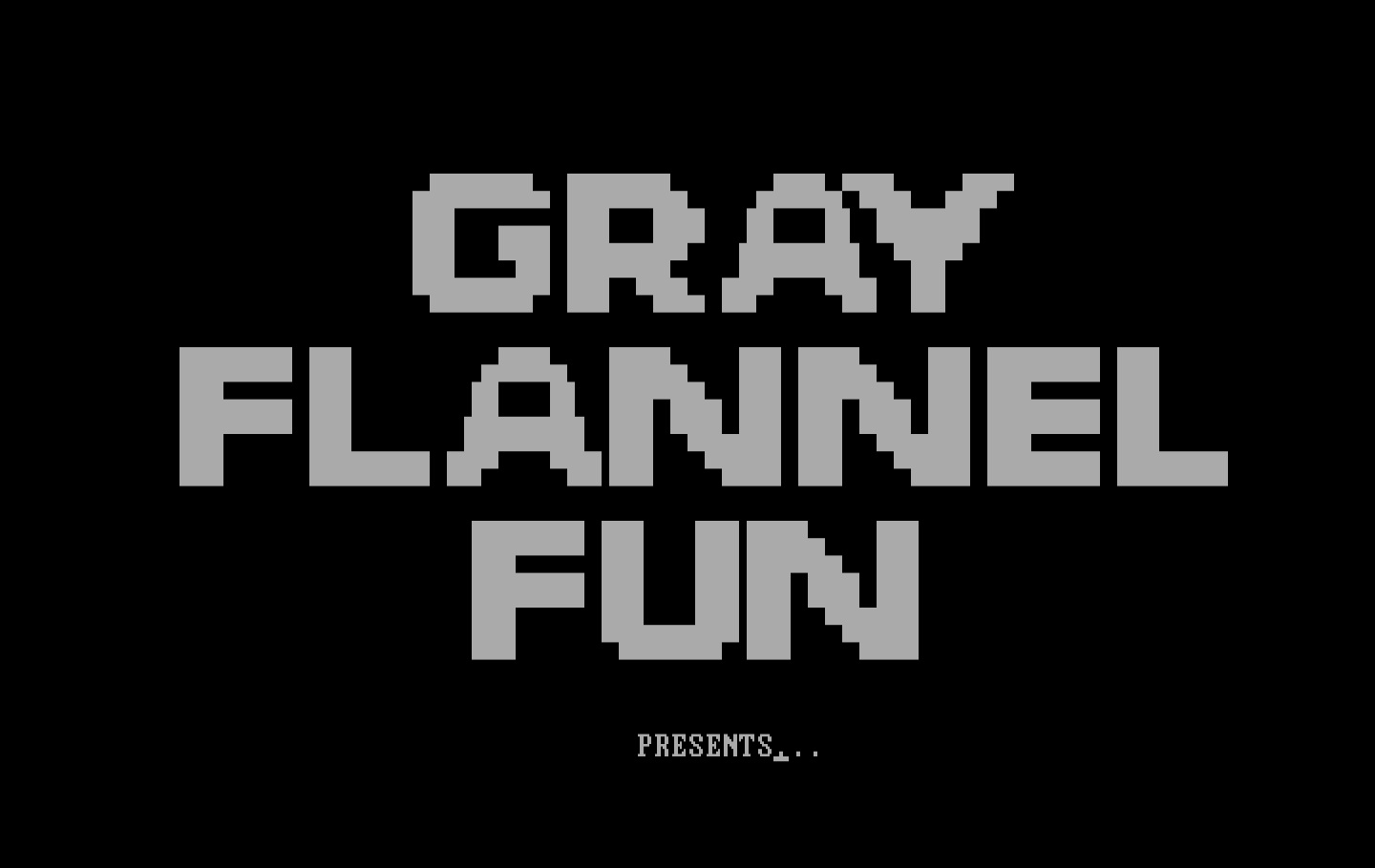 Executive Suite IBM PC/Compatibles Screenshot: Gray Flannel Fun presents...