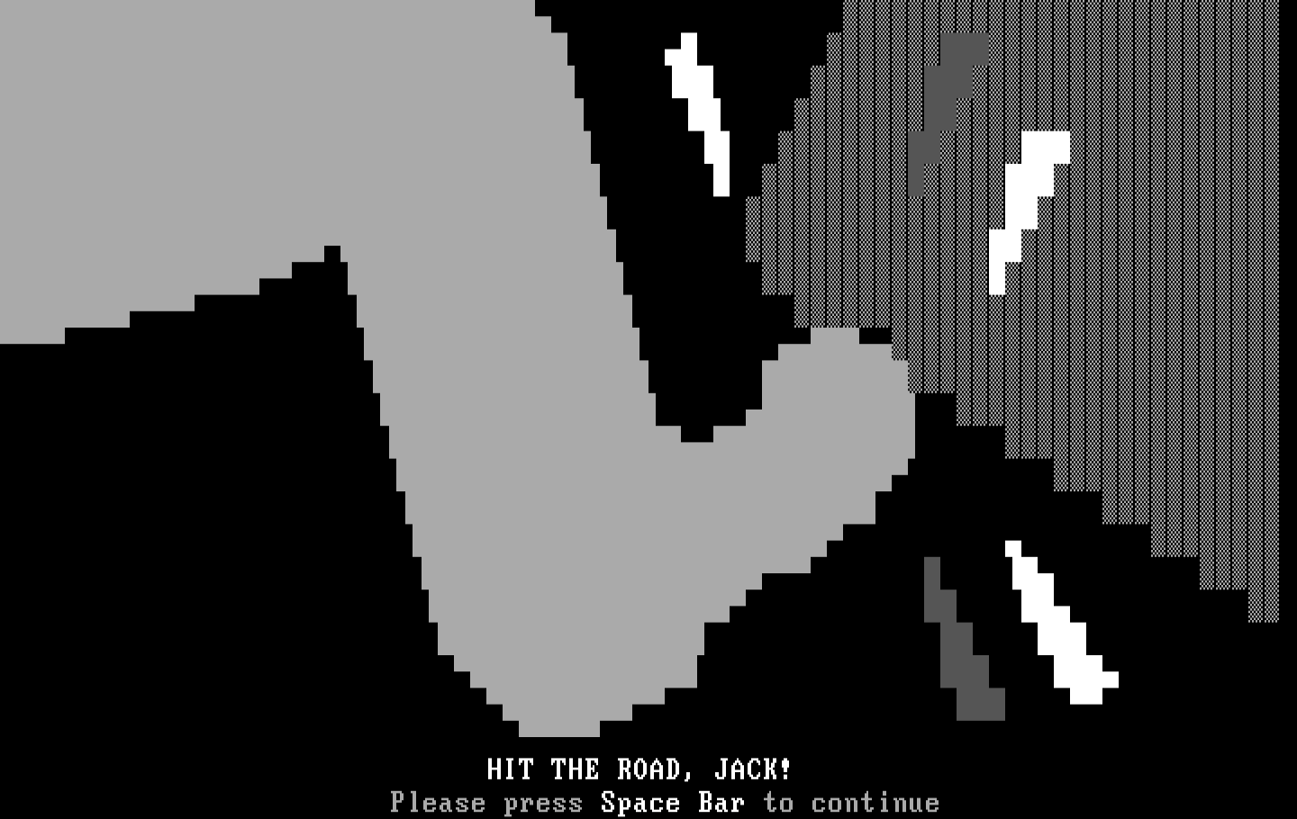 Executive Suite IBM PC/Compatibles Screenshot: Hit the road, Jack!