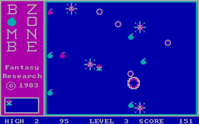 Bomb Zone IBM PC/Compatibles Screenshot: Watch out, don't get hit!
