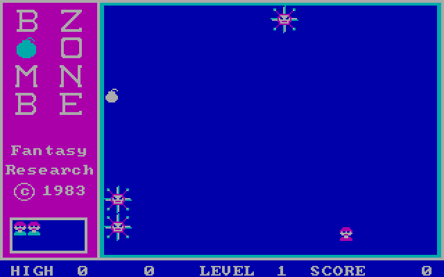 Bomb Zone IBM PC/Compatibles Screenshot: Game start.