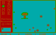 Bomb Zone for IBM PC/Compatibles - Oops, I exploded! The screen flashes a variety of different colors while a mushroom cloud is animated.