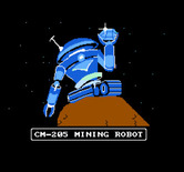 Crystal Mines for NES / Famicom - The crystal mining robot...