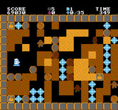 Crystal Mines for NES / Famicom - Level five introduces some new challenges...