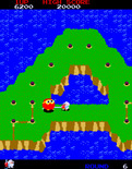 Dig Dug II for Arcade - Attacking a Pooka...