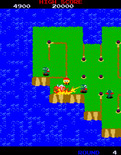 Dig Dug II for Arcade - Oh no, the Fygar got me!