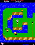Dig Dug II for Arcade - Each round has a slightly different layout.