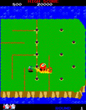 Dig Dug II for Arcade - Don't get caught in the fire!