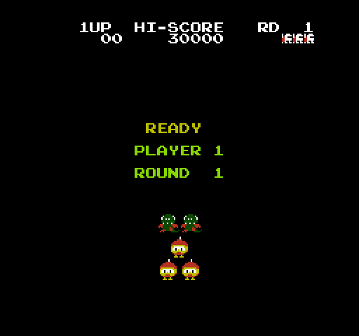 Dig Dug II NES / Famicom Screenshot: Ready for round 1?