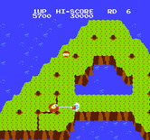 Dig Dug II for NES / Famicom - This round has few opponents, but also not much space to walk around in!