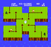 Dig Dug II for NES / Famicom - Start of round 2.