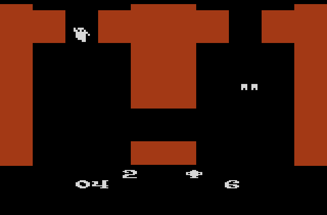 Haunted House Atari 2600 Screenshot: Just ignore that ghost for now...