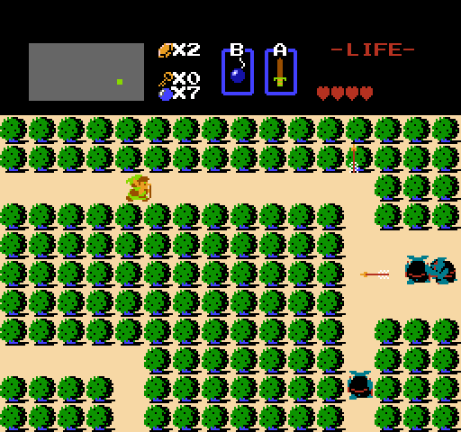 Legend of Zelda, The NES / Famicom Screenshot: Some parts of the game world are maze-like!