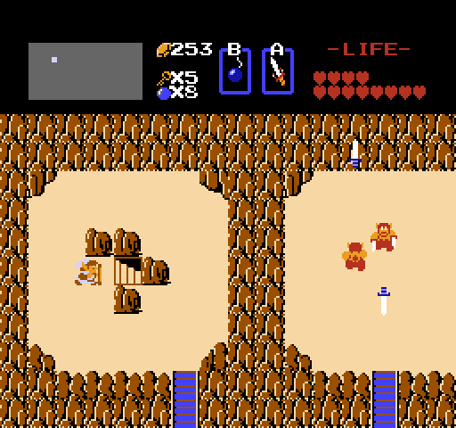 Legend of Zelda, The NES / Famicom Screenshot: I found a secret passage!