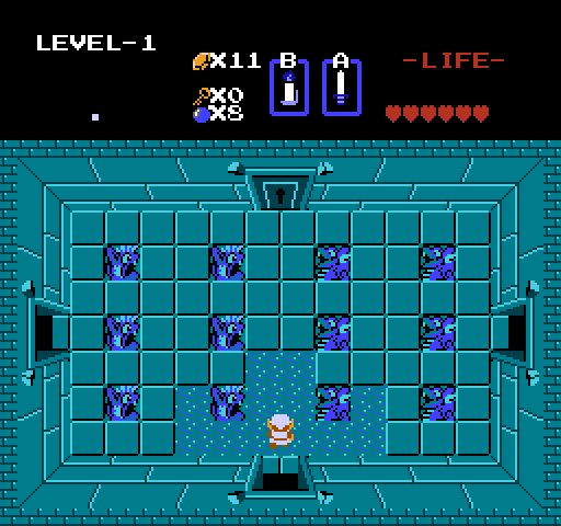 Legend of Zelda, The NES / Famicom Screenshot: Entering the first dungeon...
