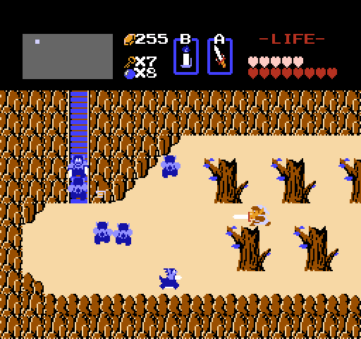 Legend of Zelda, The NES / Famicom Screenshot: A rather haunted looking forest...