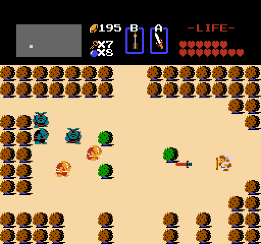 Legend of Zelda, The NES / Famicom Screenshot: These creatures fire arrows, be careful!