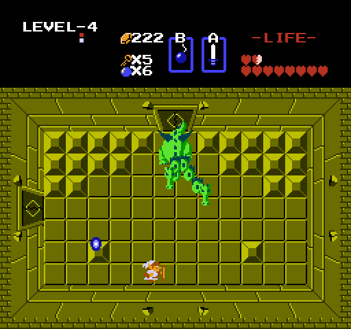 Legend of Zelda, The NES / Famicom Screenshot: Fighting a two-headed dragon!